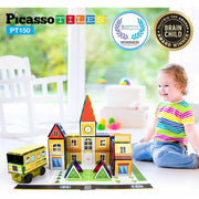 PicassoTiles 150 Piece School Theme Set - Kid's Stuff Superstore