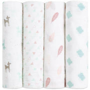 Aden & Anais Brixy 4pk Swaddles - Camp Girl - Kid's Stuff Superstore