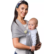 KeaBabies Baby Wrap with Ring- Classic Gray - Kid's Stuff Superstore