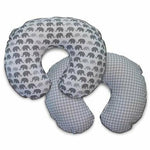 Boppy Premium Nursing Pillow Cover - Gray Elephants Plaid