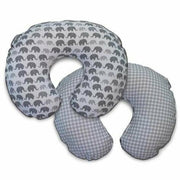 Boppy Premium Nursing Pillow Cover - Gray Elephants Plaid - Kid's Stuff Superstore