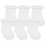 6PK Baby Socks - White