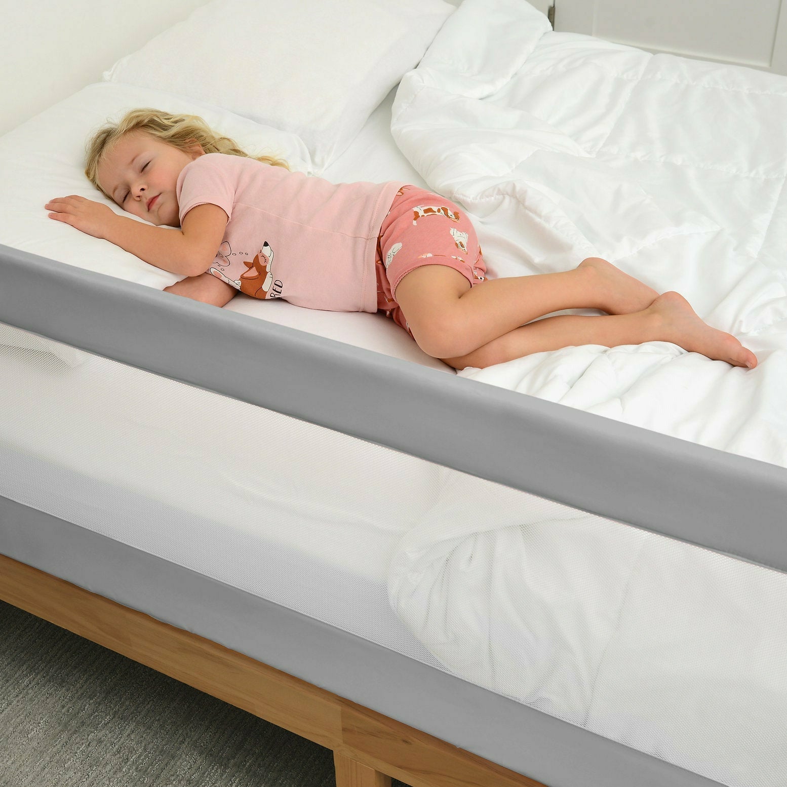 Venice Child Extra Long Toddler Bed Rail in Gray