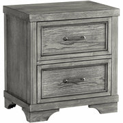 Foundry 2 Drawer Nightstand - Brushed Pewter - Kid's Stuff Superstore
