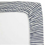 Brixy Porta-Crib Sheet, Navy Fun Stripe