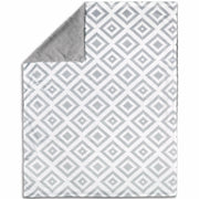 The Peanut Shell Blanket - Gray Tile Velour - Kid's Stuff Superstore