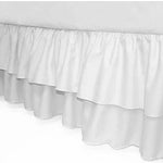Crib Skirt - Double Ruffle White