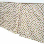14" Bed Skirt - Gold/Pink