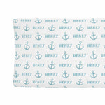 Sugar + Maple Changing Pad Cover - Anchor Blue