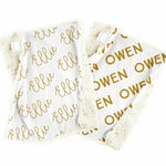 Sugar + Maple Personalized Minky Lovey Repeating Name (Choose your options)