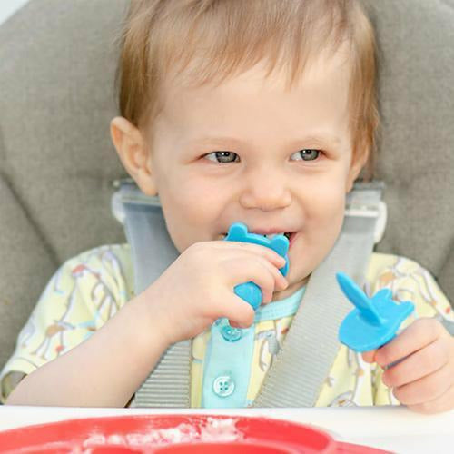 Baby Self Feeding Utensils Spoon and Fork Set