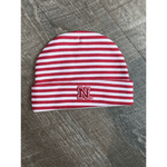 Nebraska Knit Beanie - Red Stripes