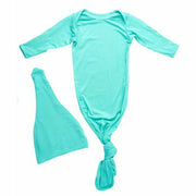 Baby Knotted Gown and Hat- Mint - Kid's Stuff Superstore