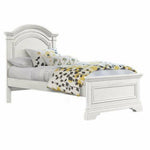Olivia Arch Top Complete Twin Bed -  Brushed White