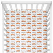 Sugar + Maple Crib Sheet - Truck Orange - Kid's Stuff Superstore
