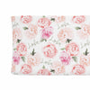 Sugar + Maple Changing Pad Cover - Peach Peony Blooms - Kid's Stuff Superstore