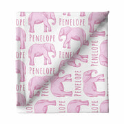 Sugar + Maple Small Stretchy Blanket - Elephant Pink - Kid's Stuff Superstore