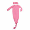 Baby Knotted Gown and Bow- Rose - Kid's Stuff Superstore