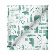 Sugar + Maple Large Stretchy Blanket - Woodland Green - Kid's Stuff Superstore