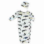 Gown w/ Hat - Baby Shark 0-3M