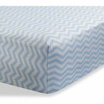 Porta-Crib Sheet, Blue Zigzag